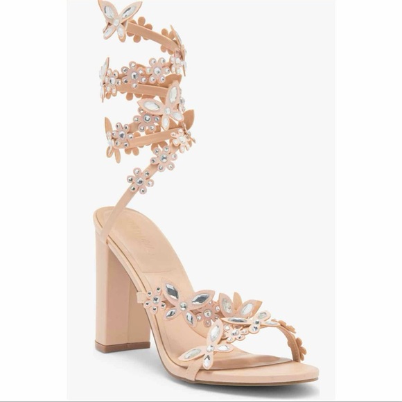 Wild Diva Nude Morris Ankle wrap Sandal - Picture 1 of 1